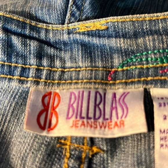 Bill Blass Jeans Wide Leg Capris Embroidered Size 8 - Picture 2 of 11
